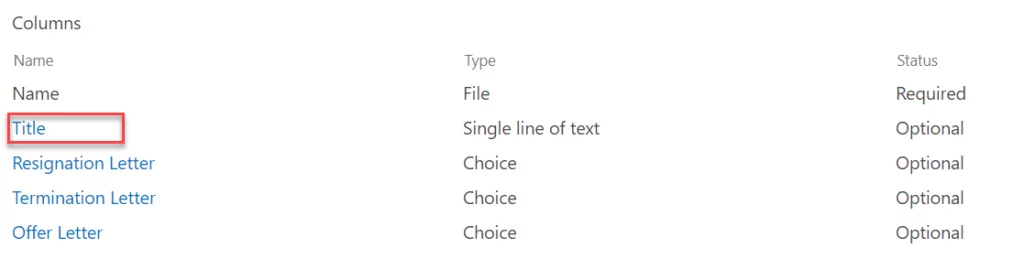 Infographics show select Title field