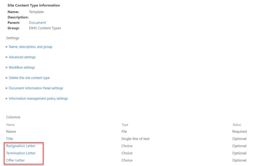 Infographics show content types in SharePoint information