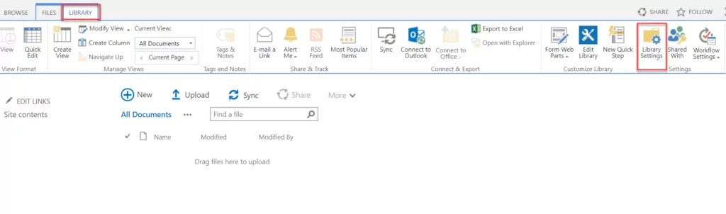 Infographics show library settings in sharepoint