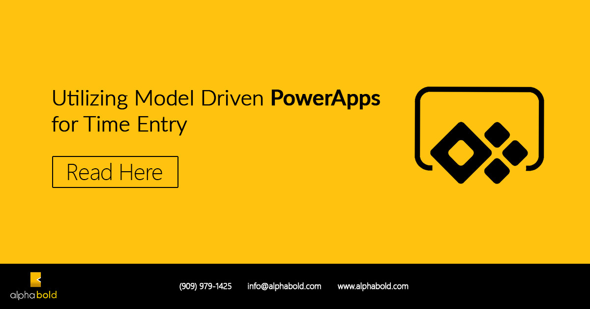 Utilizing Model Driven Powerapps For Time Entry