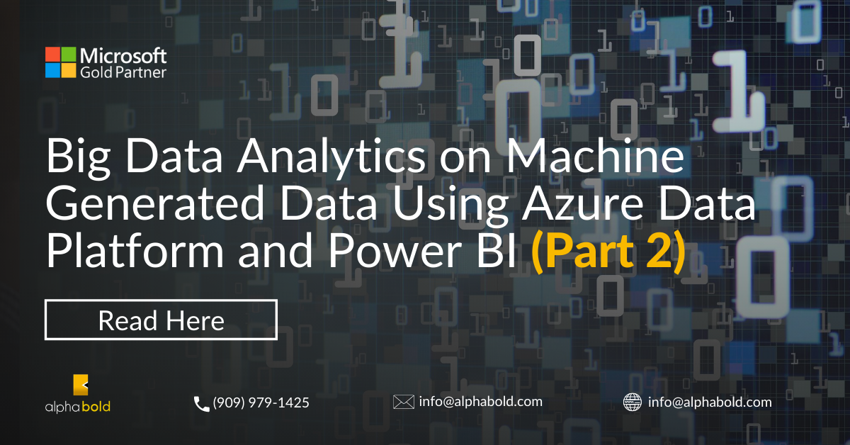 Big Data Analytics On Machine Generated Data Using Azure Data Platform 