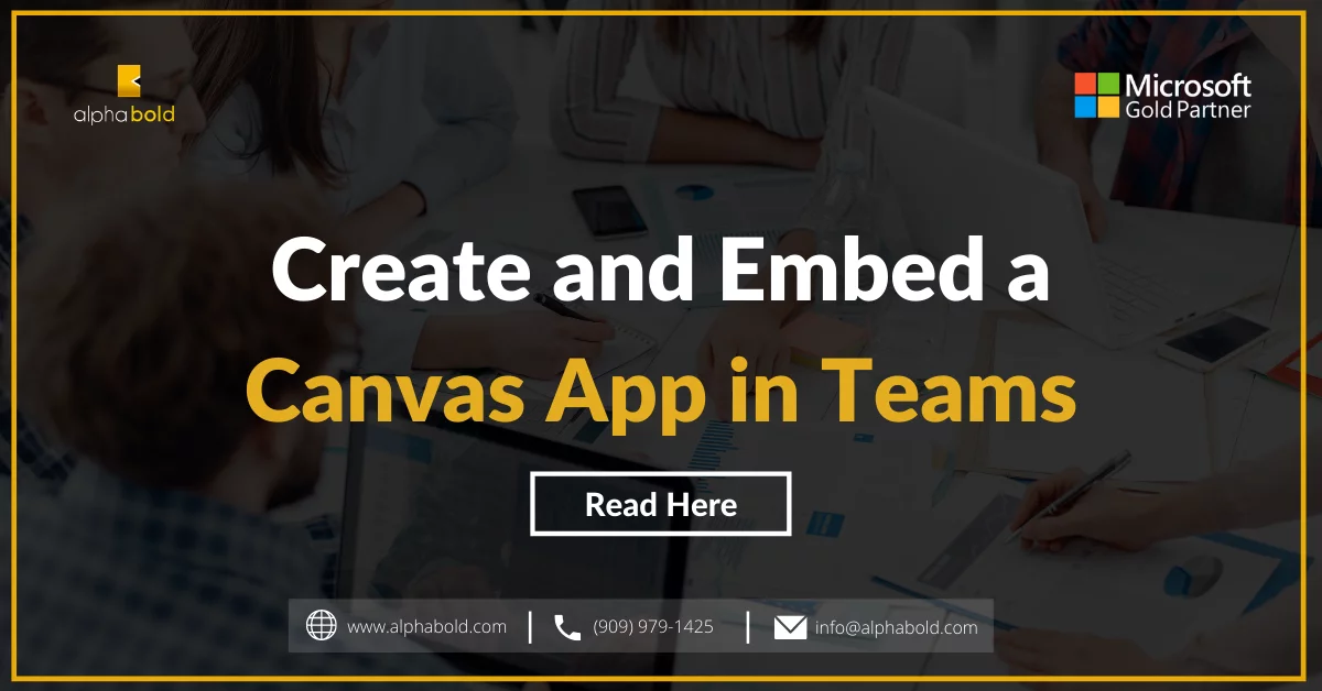 Create and Embed a Canvas App in Teams