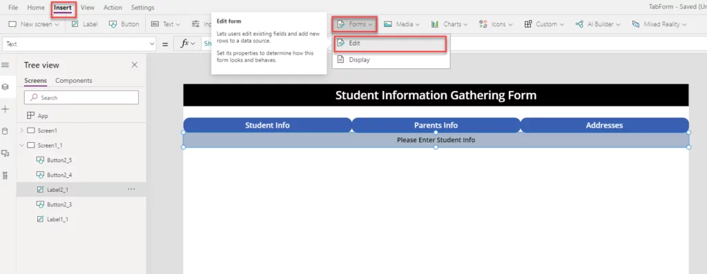 Infographics show how to Create An Edit Form