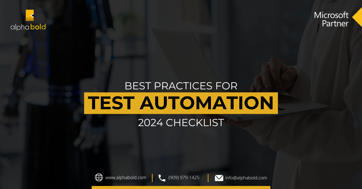 This image shows Best Practices for Test Automation 2024