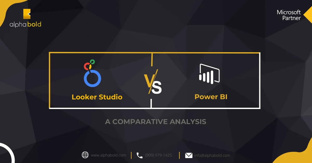 Infographics show Looker Studio Vs Power BI for NetSuite A Comparative Analysis