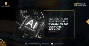 This image shows Unlocking the Power of AI in Dynamics 365 Customer Service