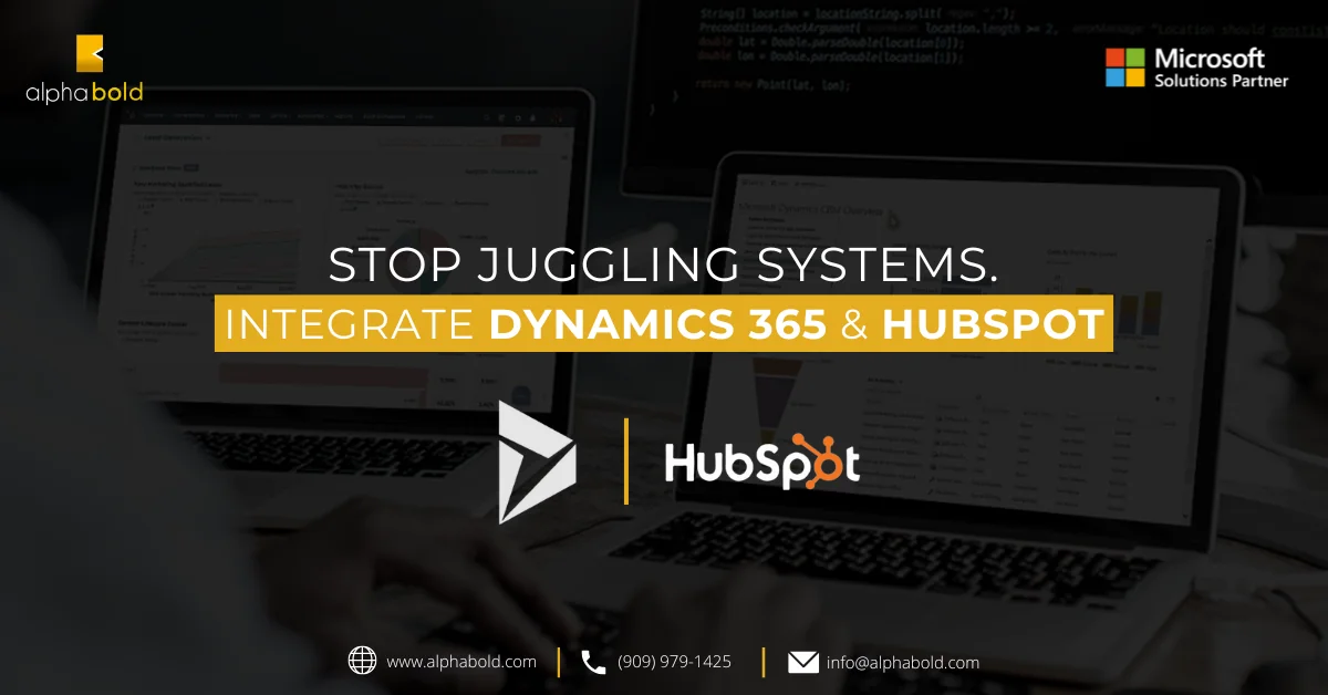 This image show Dynamics 365 & HubSpot integration.