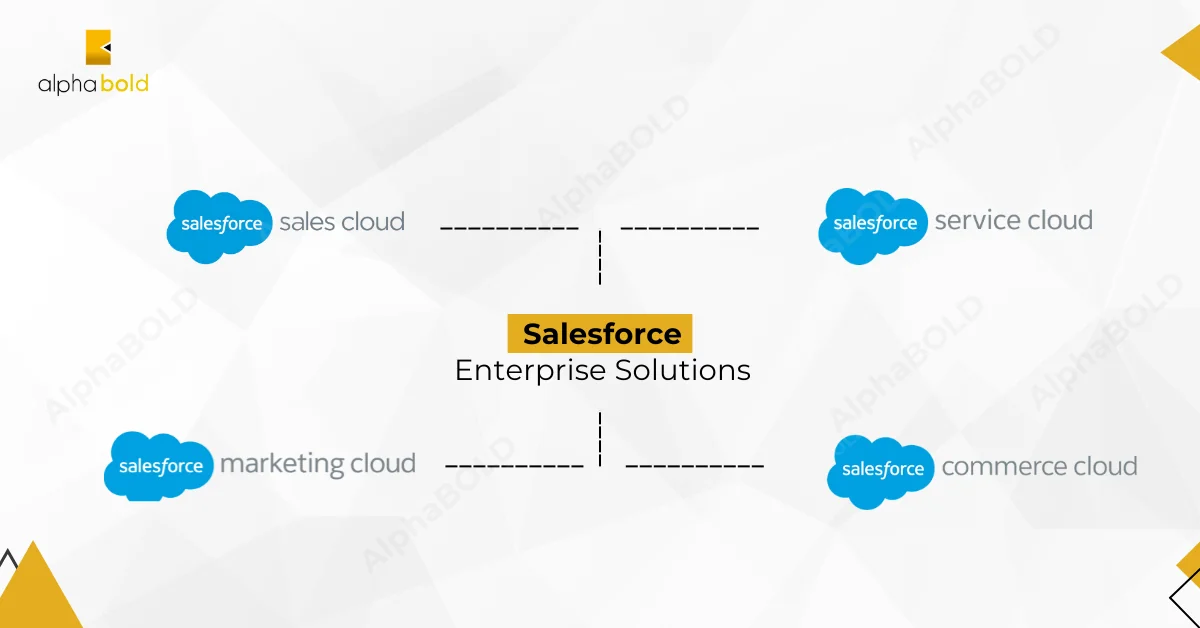 Infographics show the Salesforce Enterprise Solutions