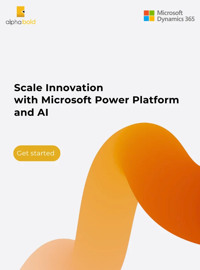 Infographic show Scale Innovation with Microsoft Power Platform and AI
