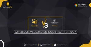 Infographic show the Power BI vs. Tableau- Which Data Visualization Tool is Right for You?