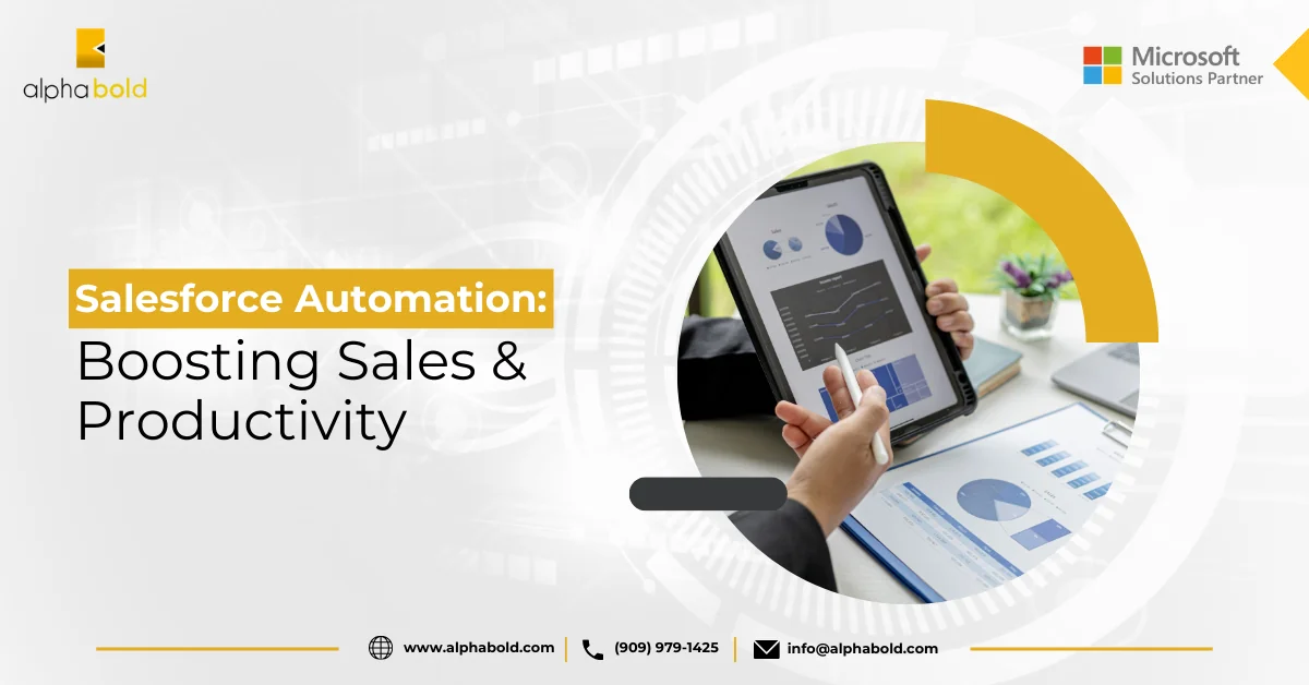 Infographic show the Salesforce Automation Boosting Sales & Productivity