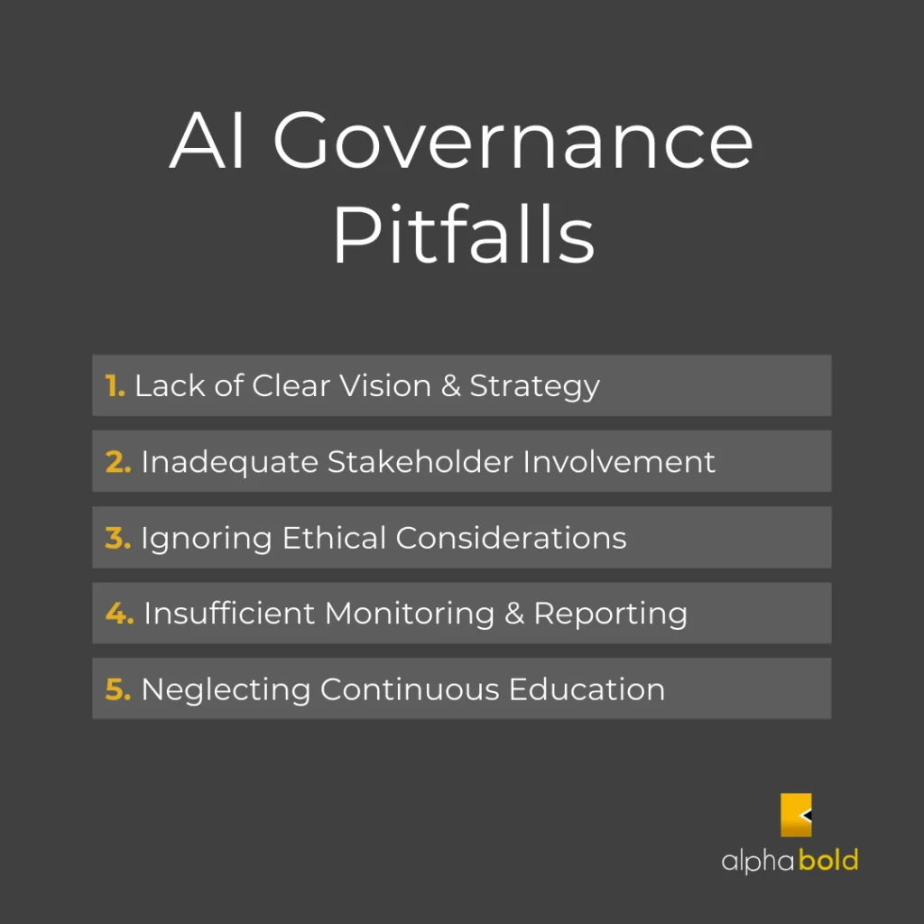 AI Governance Pitfalls Infographic