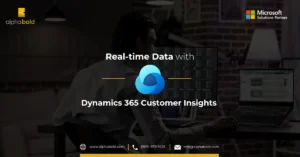 Infographic show the Real-time Data with Dynamics 365 Customer Insights