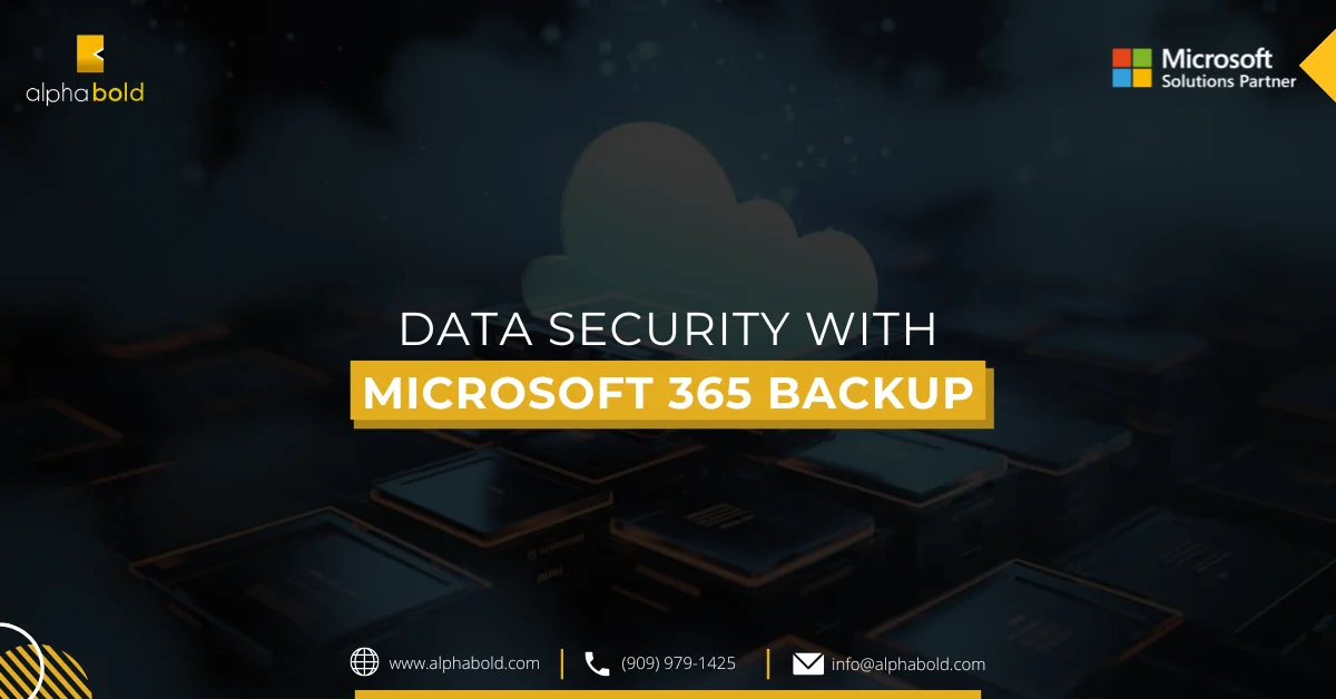 Infographic shows the Data Security With Microsoft 365 Backup