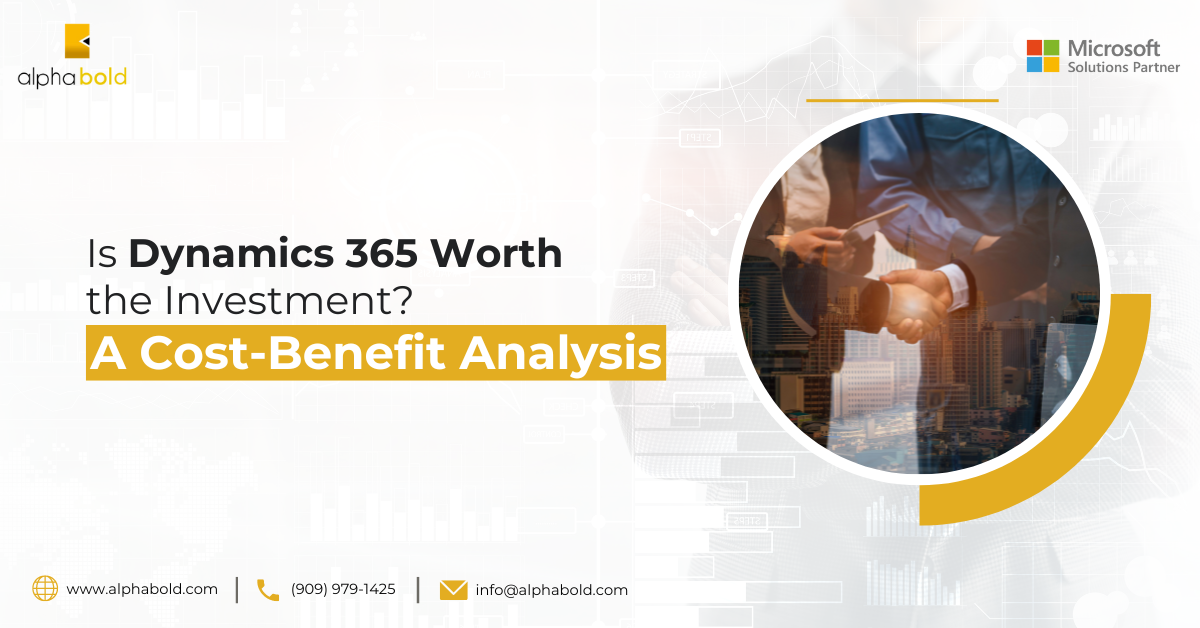 Infographics show cost-benefit analysis of Dynamics 365