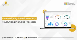 Infographic show the Demystifying Salesforce CPQ Revolutionizing Sales Processes