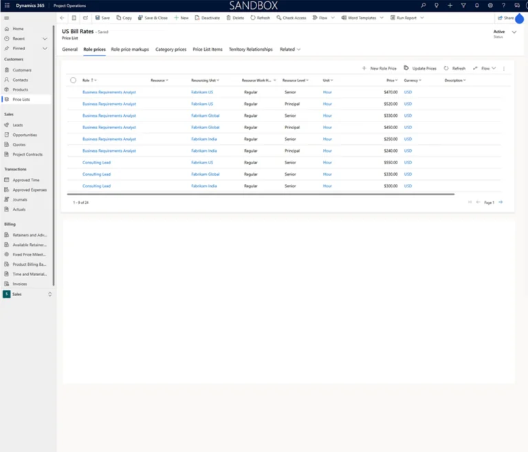 The image shows the Improve deal management in Dynamics 365 Project Operations