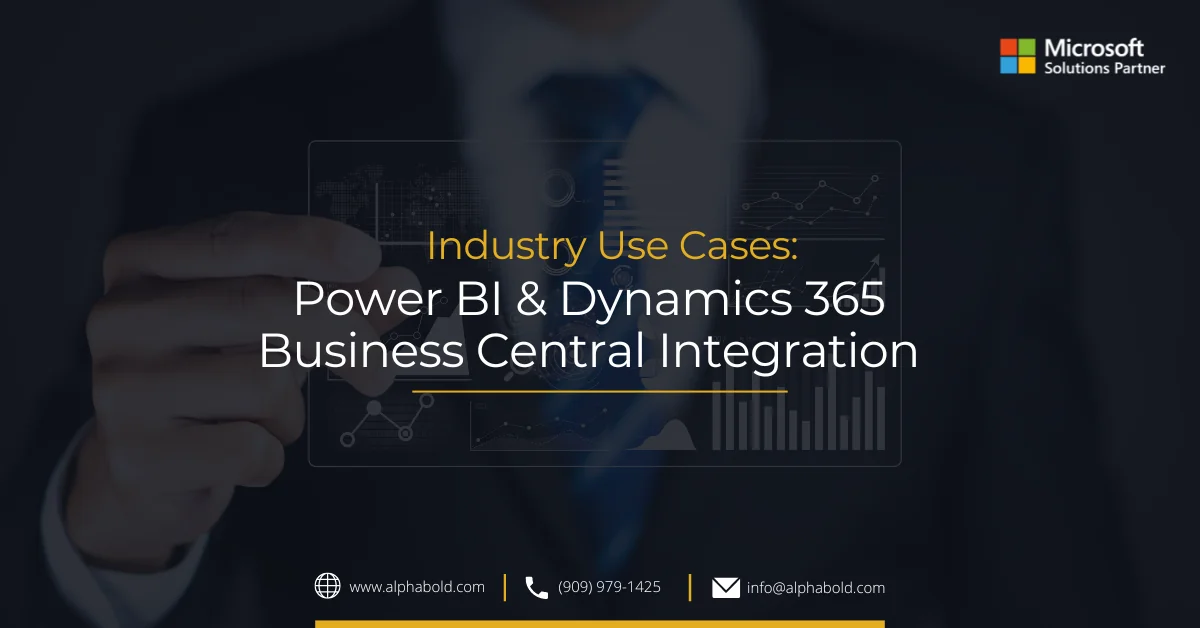 Infographics show Power BI and Dynamics 365 Business Central integration