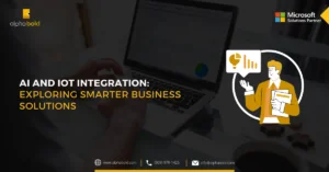 This image shows AI and IoT Integration Exploring Smarter Business Solutions