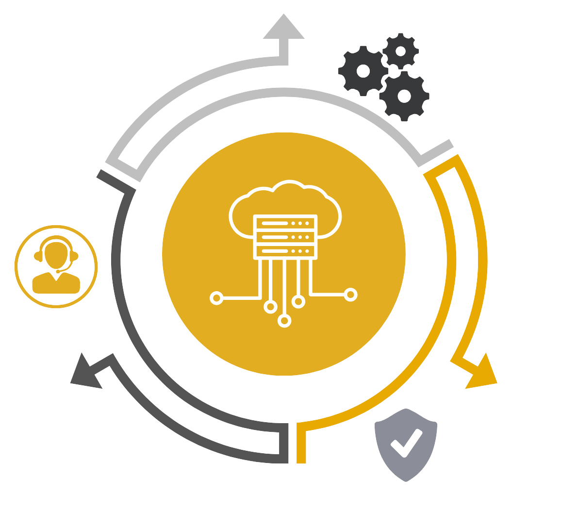 Infographic show the AlphaBOLD's Managed IT Services Portfolio