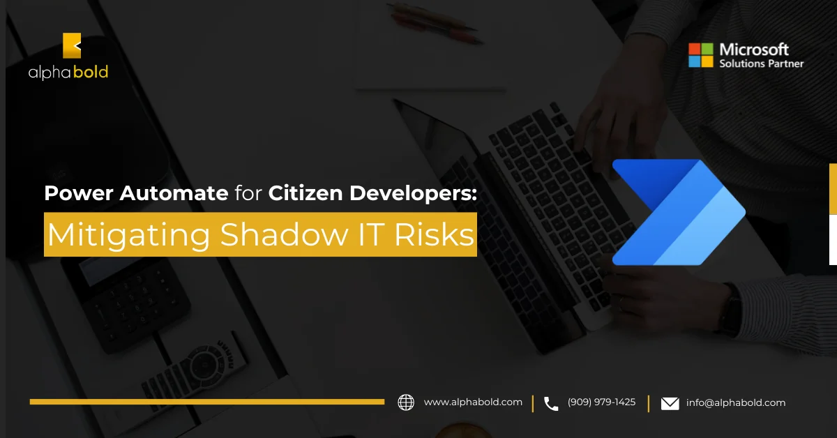 Infographics show the Power Automate for Citizen Developers