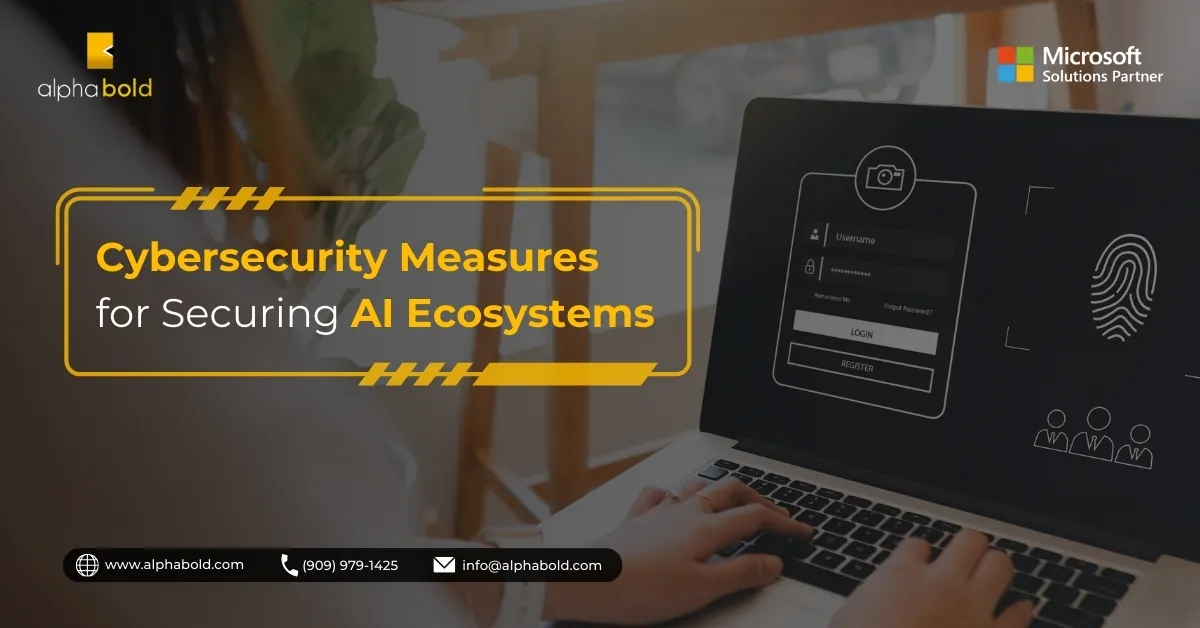 Infographic show the Cybersecurity Measure for Securing AI Ecosystems