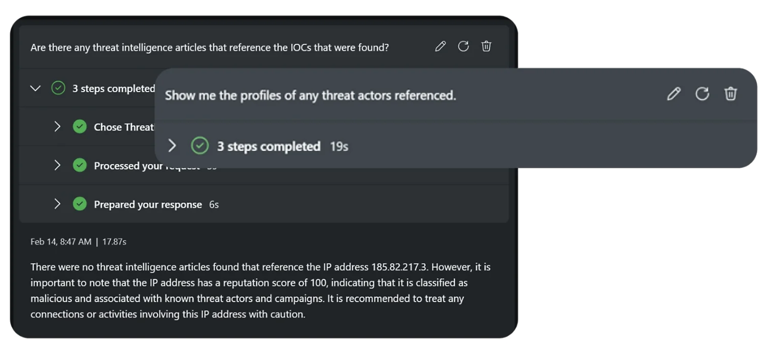 Infographics show Microsoft Security Copilot Helps Investigate and Remediate Security Threats