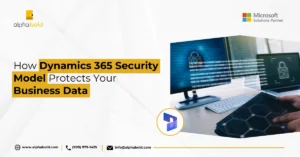 Infographics show the How Dynamics 365 Security Model Protects Your Business Data